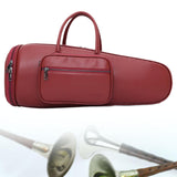 Maxbell Thick Suona Bag Travel Accessories PU Leather Musical Instrument Storage Bag red