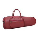 Maxbell Thick Suona Bag Travel Accessories PU Leather Musical Instrument Storage Bag red