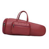 Maxbell Thick Suona Bag Travel Accessories PU Leather Musical Instrument Storage Bag red