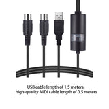 Maxbell USB MIDI Cable Guitar Multi Effects External Sound Card Wire MIDI Cord Cable