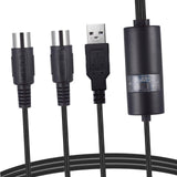 Maxbell USB MIDI Cable Guitar Multi Effects External Sound Card Wire MIDI Cord Cable