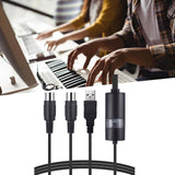 Maxbell USB MIDI Cable Guitar Multi Effects External Sound Card Wire MIDI Cord Cable