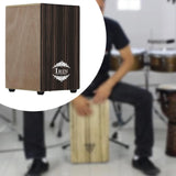 Maxbell Wooden Percussion Box Drum Portable Musical Hand Drum for Stage Home Holiday Black
