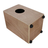 Maxbell Wooden Percussion Box Drum Portable Musical Hand Drum for Stage Home Holiday Black