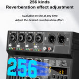 Maxbell 6 Channel 48V Audio Source Adjustment Audio Mixer for Party Studio Recording