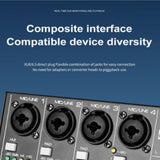 Maxbell 6 Channel 48V Audio Source Adjustment Audio Mixer for Party Studio Recording