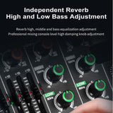 Maxbell 6 Channel 48V Audio Source Adjustment Audio Mixer for Party Studio Recording