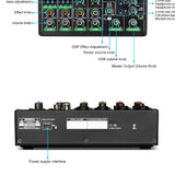 Maxbell 6 Channel 48V Audio Source Adjustment Audio Mixer for Party Studio Recording