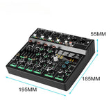 Maxbell 6 Channel 48V Audio Source Adjustment Audio Mixer for Party Studio Recording