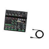 Maxbell 6 Channel 48V Audio Source Adjustment Audio Mixer for Party Studio Recording