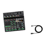 Maxbell 6 Channel 48V Audio Source Adjustment Audio Mixer for Party Studio Recording