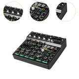 Maxbell 6 Channel 48V Audio Source Adjustment Audio Mixer for Party Studio Recording