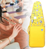 Maxbell Flute Storage Case Storage Case Thickened Padded Portable Vertical Flute Bag Yellow