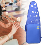 Maxbell Flute Storage Case Storage Case Thickened Padded Portable Vertical Flute Bag Blue