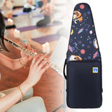 Maxbell Flute Storage Case Storage Case Thickened Padded Portable Vertical Flute Bag Dark Blue