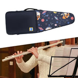 Maxbell Flute Storage Case Storage Case Thickened Padded Portable Vertical Flute Bag Dark Blue