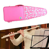 Maxbell Flute Storage Case Storage Case Thickened Padded Portable Vertical Flute Bag Pink