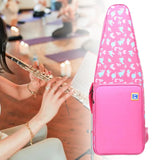 Maxbell Flute Storage Case Storage Case Thickened Padded Portable Vertical Flute Bag Pink