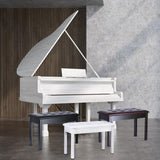 Maxbell Keyboard Bench Piano Seat for Guzheng Performance Musical Instrument Playing White