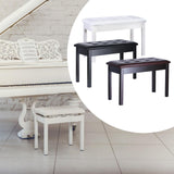 Maxbell Keyboard Bench Piano Seat for Guzheng Performance Musical Instrument Playing White