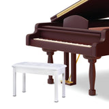 Maxbell Keyboard Bench Piano Seat for Guzheng Performance Musical Instrument Playing White