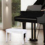 Maxbell Keyboard Bench Piano Seat for Guzheng Performance Musical Instrument Playing White