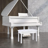 Maxbell Keyboard Bench Piano Seat for Guzheng Performance Musical Instrument Playing White