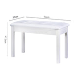 Maxbell Keyboard Bench Piano Seat for Guzheng Performance Musical Instrument Playing White