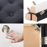 Maxbell Keyboard Bench Piano Seat for Guzheng Performance Musical Instrument Playing Black