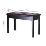 Maxbell Keyboard Bench Piano Seat for Guzheng Performance Musical Instrument Playing Brown