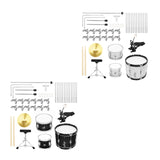 Maxbell Kids Jazz Drum Set Early Learning with Stool for Boys Girls Children Concert Black