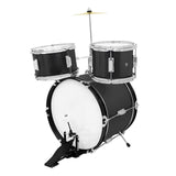 Maxbell Kids Jazz Drum Set Early Learning with Stool for Boys Girls Children Concert Black