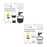 Maxbell Kids Jazz Drum Set Early Learning with Stool for Boys Girls Children Concert Black