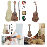 Maxbell 21" Kids Ukulele for Beginners 4 String Cute Guitar Musical Toy for Children Ukulele Set