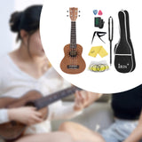 Maxbell 21 inch Ukulele Compact Lightweight Guitar Ukulele Guitar Toy for Boys Girls Ukulele Set