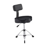 Maxbell Drum Throne with Backrest Portable Saddle Drum Seat for Adults Drummers Kids