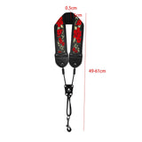 Maxbell Saxophone Neck Strap Practicing Lightweight Birthday Gifts Sax Hanging Strap Red Flower