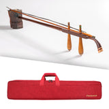 Maxbell Erhu Storage Bag Double Shoulder Portable Travel Erhu Case Performing Travel red