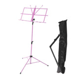 Maxbell Sheet Music Stand Folded Non Slip for Instrumental Performers Ukulele Player Pink