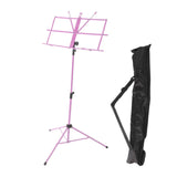 Maxbell Sheet Music Stand Folded Non Slip for Instrumental Performers Ukulele Player Pink