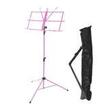 Maxbell Sheet Music Stand Folded Non Slip for Instrumental Performers Ukulele Player Pink