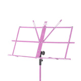 Maxbell Sheet Music Stand Folded Non Slip for Instrumental Performers Ukulele Player Pink
