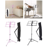 Maxbell Sheet Music Stand Folded Non Slip for Instrumental Performers Ukulele Player Pink