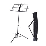 Maxbell Sheet Music Stand Folded Non Slip for Instrumental Performers Ukulele Player Black