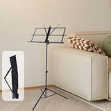 Maxbell Sheet Music Stand Folded Non Slip for Instrumental Performers Ukulele Player Black