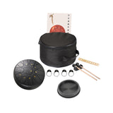 Maxbell 10 inch Steel Drum Educational Toy Meditation Drum for Beginner Drummer Yoga black