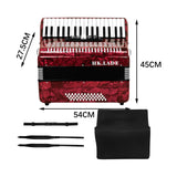 Maxbell 34 Button Accordion Piano Accordion Instrument for Kids Students Music Lover