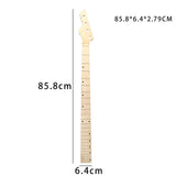 Maxbell Electric Guitar Neck Half Paddle Headstock Smooth Maple Fretboard for Guitar style A