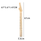 Maxbell Electric Guitar Neck Half Paddle Headstock Smooth Maple Fretboard for Guitar style B