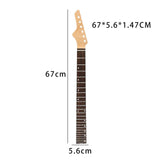 Maxbell Electric Guitar Neck Half Paddle Headstock Smooth Maple Fretboard for Guitar style D